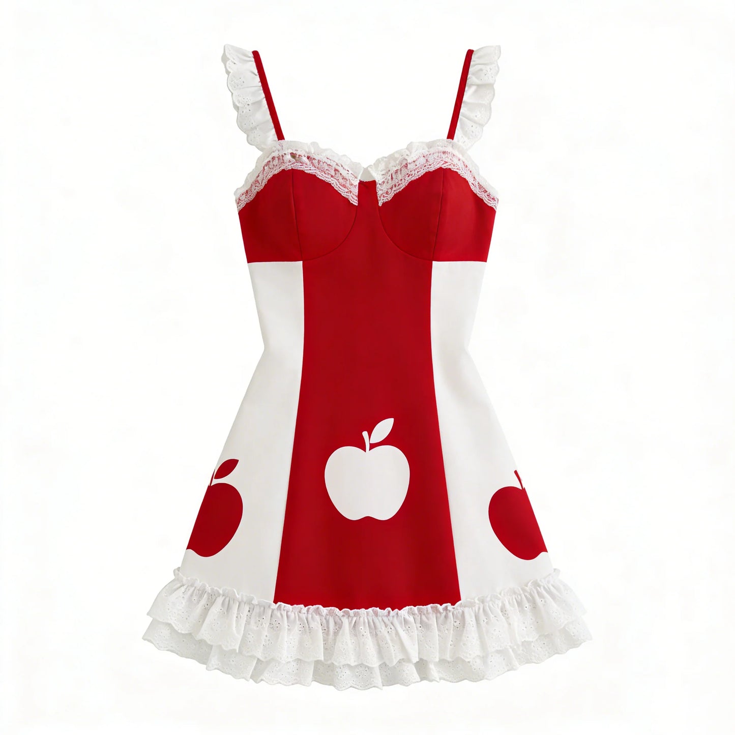 Red Apple Stripe Lolita Dress