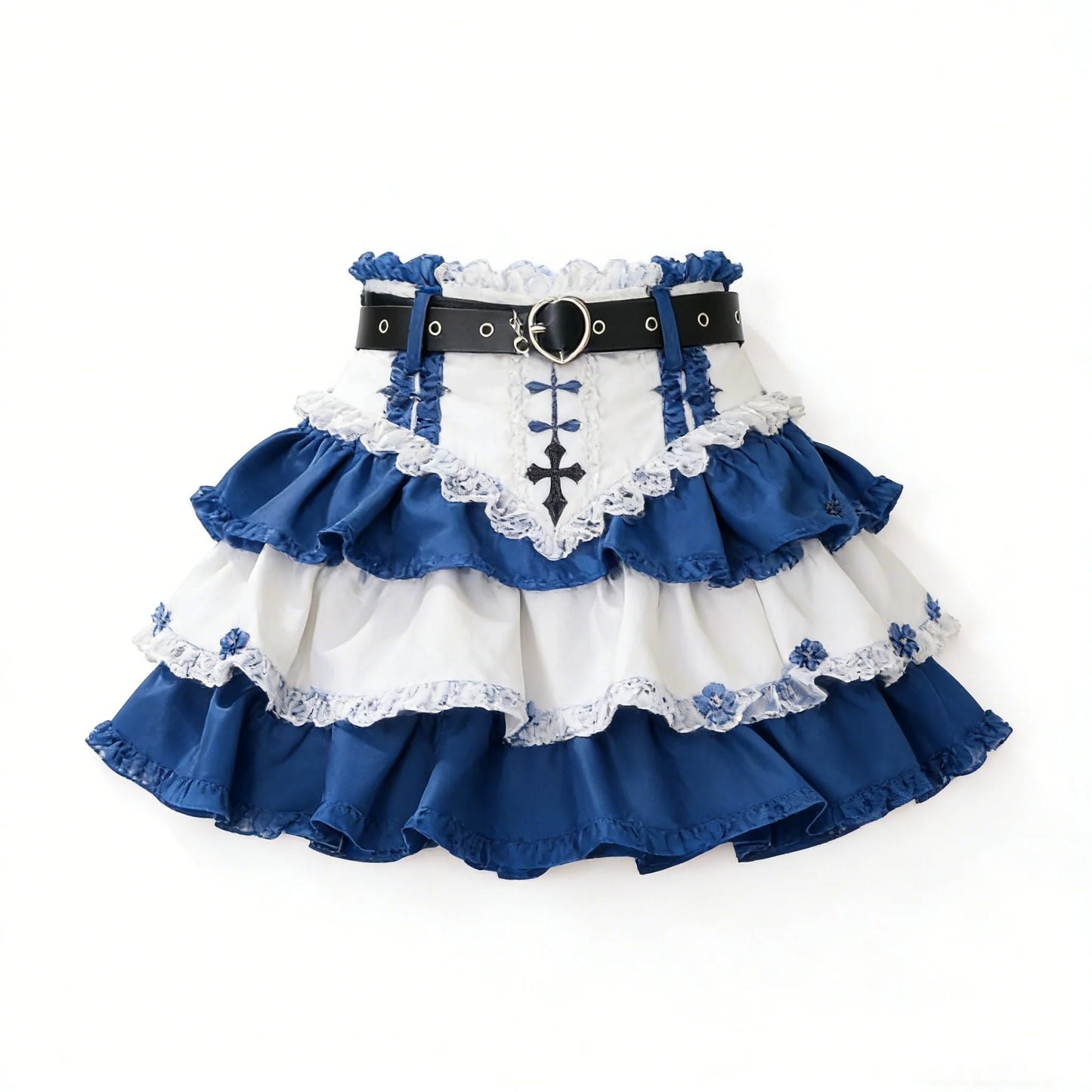 Navy Cross Corset Skirt