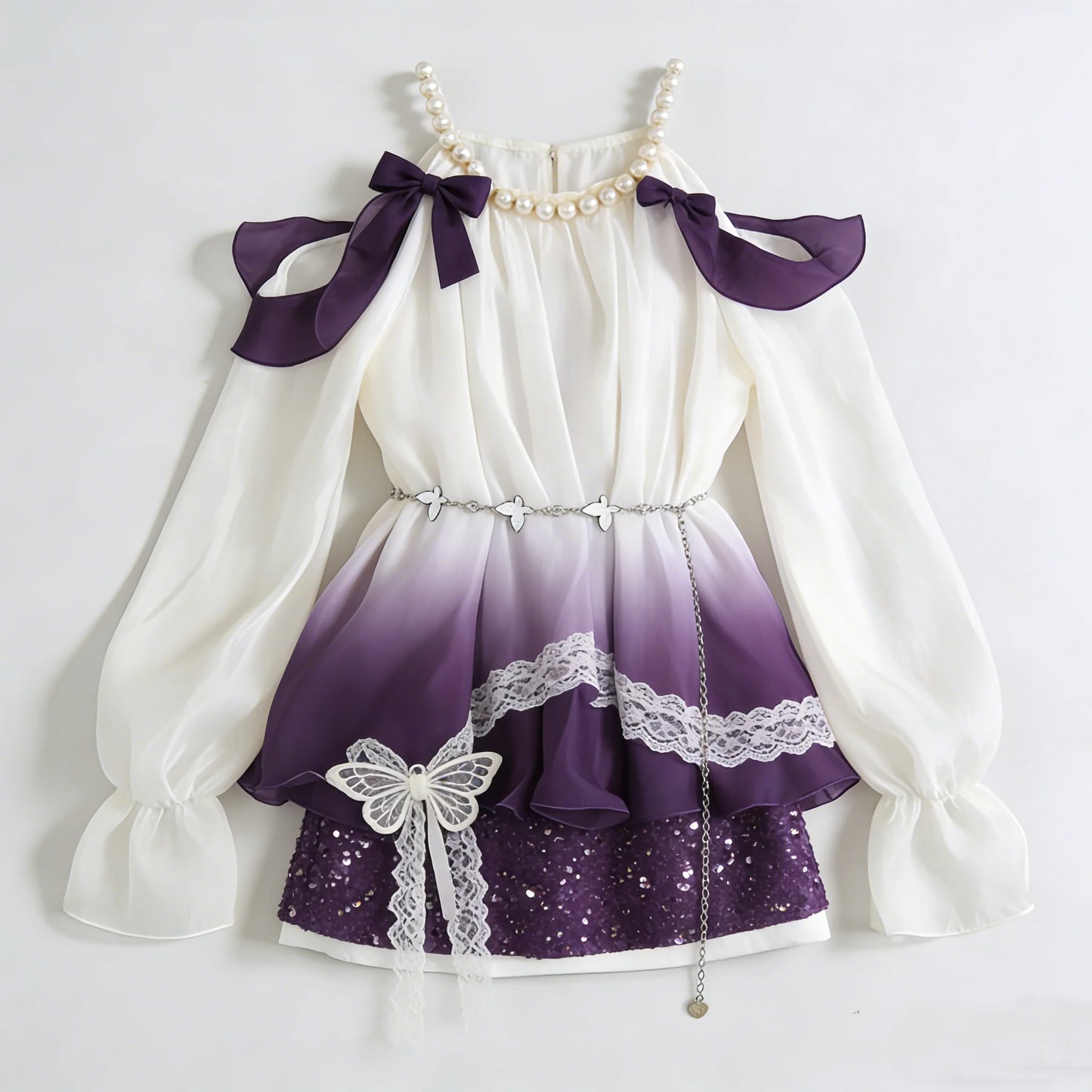 Purple Gradient Butterfly Dress
